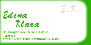 edina klara business card